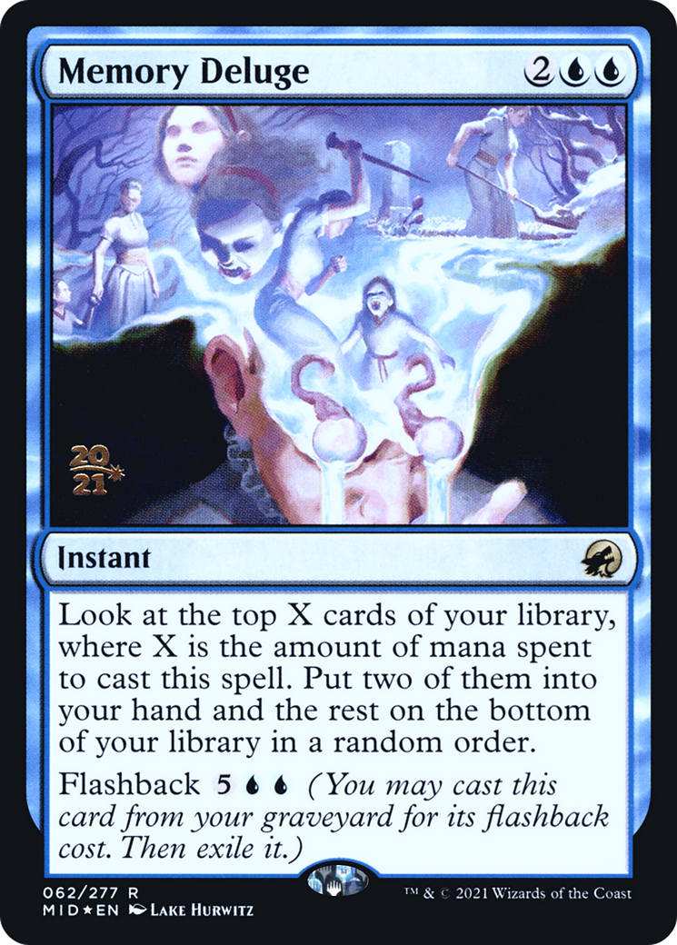 {R} Memory Deluge [Innistrad: Midnight Hunt Prerelease Promos][PR MID 062]