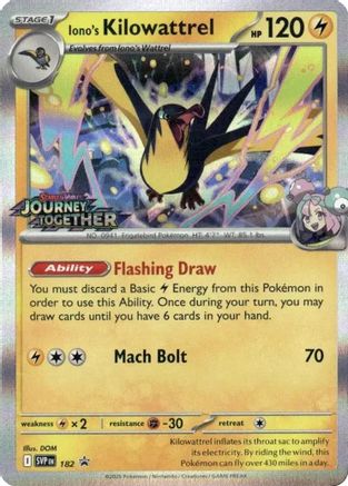 [PKM] Iono's Kilowattrel (182) [Scarlet & Violet: Black Star Promos]