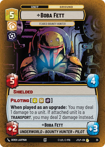 {SW-R}Boba Fett - Feared Bounty Hunter (Foil) (35) [Jump to Lightspeed: Weekly Play Promo]