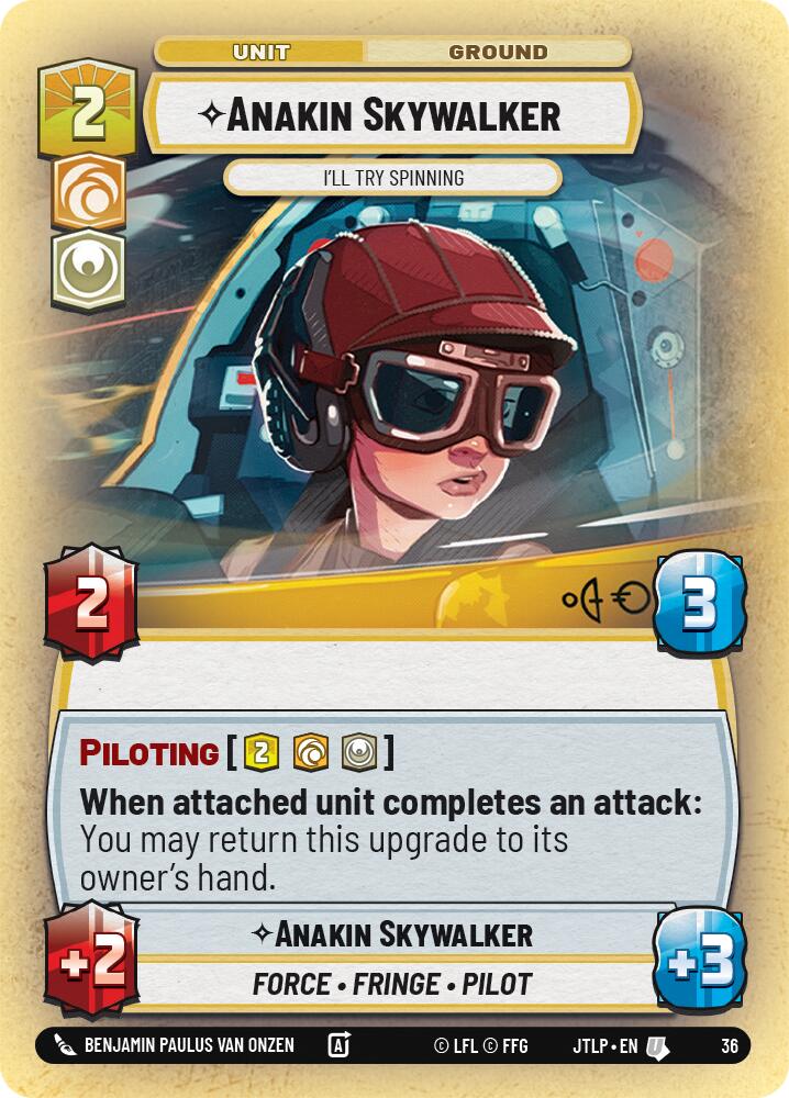 {SW-C}Anakin Skywalker - I'll Try Spinning (Foil) (36) [Jump to Lightspeed: Weekly Play Promo]