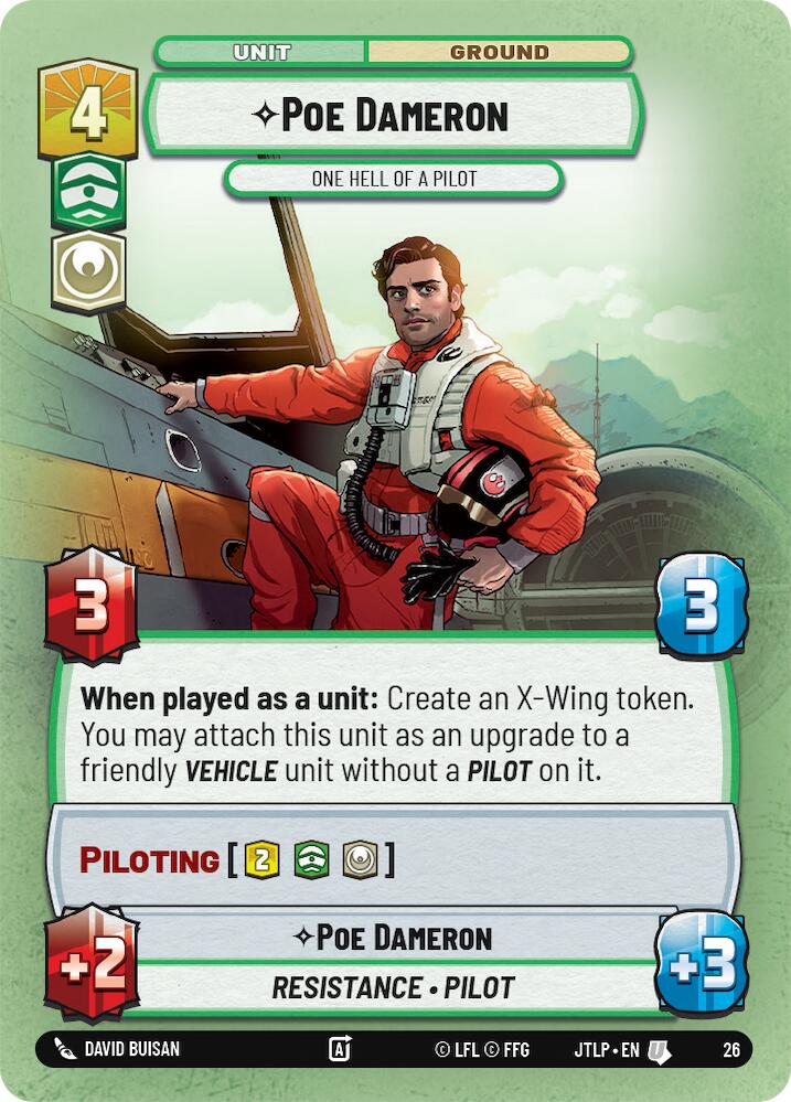{SW-C}Poe Dameron - One Hell of a Pilot (Foil) (26) [Jump to Lightspeed: Weekly Play Promo]