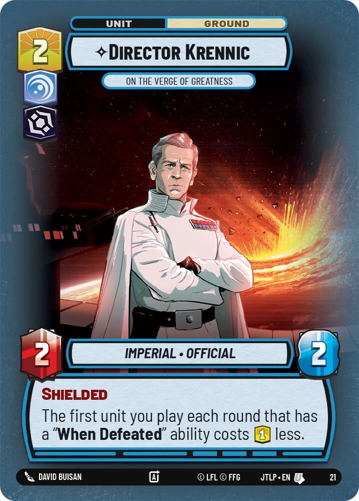 {SW-C}Director Krennic - On the Verge of Greatness (Foil) (21) [Jump to Lightspeed: Weekly Play Promo]