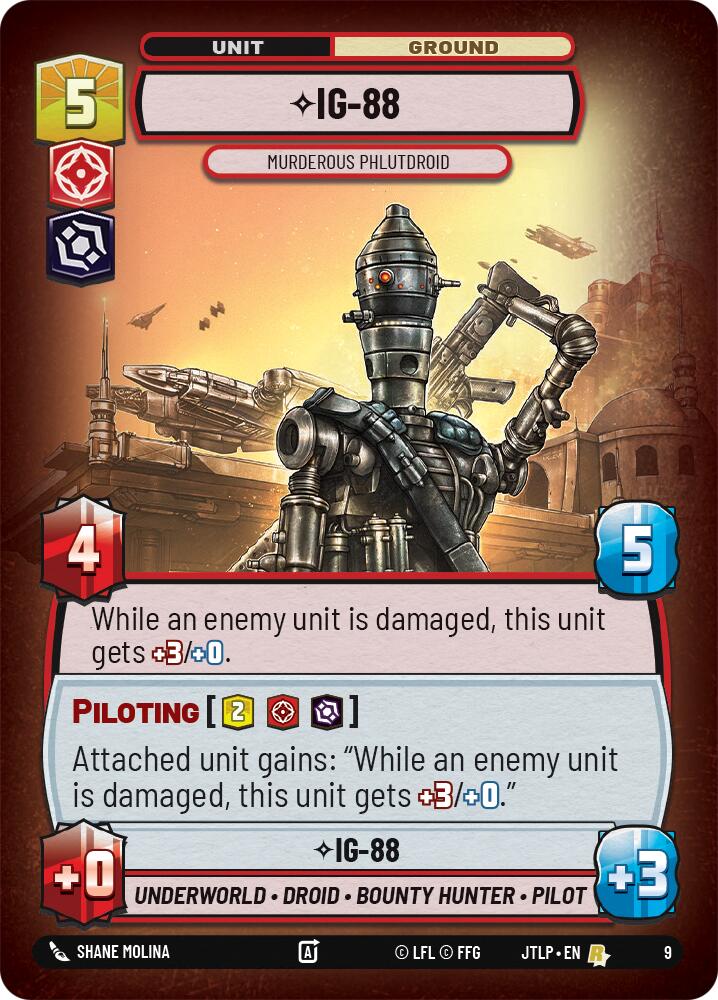 {SW-R}IG-88 - Murderous Phlutdroid (9) [Jump to Lightspeed: Weekly Play Promo]