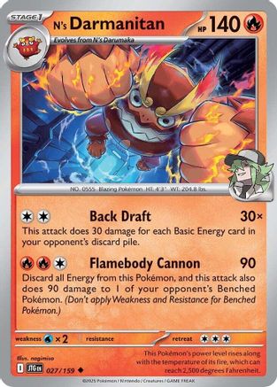 [PKM] N's Darmanitan (027/159) [Scarlet & Violet: Journey Together]