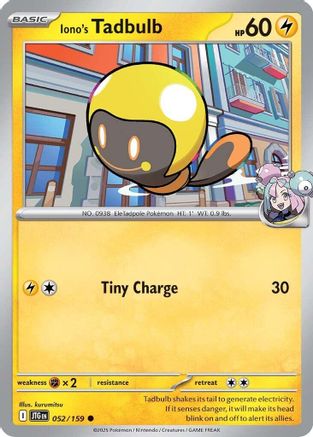 [PKM] Iono's Tadbulb (052/159) [Scarlet & Violet: Journey Together]