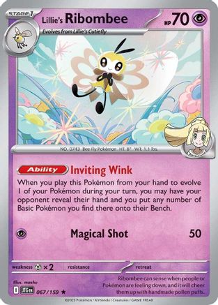 [PKM] Lillie's Ribombee (067/159) [Scarlet & Violet: Journey Together]
