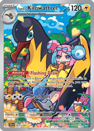 [PKM] Iono's Kilowattrel (163/159) [Scarlet & Violet: Journey Together]