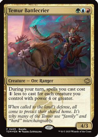 {@R} Temur Battlecrier (Bundle) [Tarkir: Dragonstorm Promos][TDM 425]