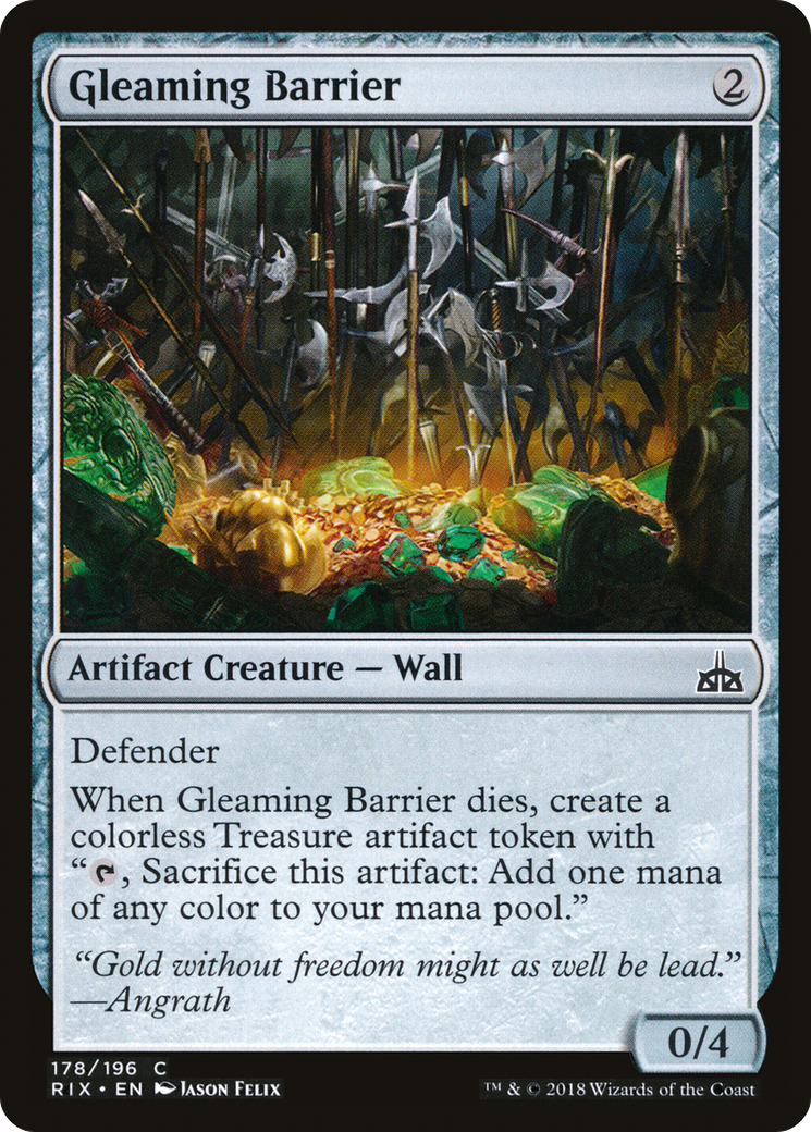 {C} Gleaming Barrier [Rivals of Ixalan][RIX 178]