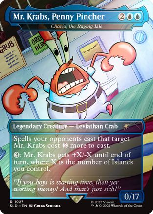Mr. Krabs, Penny Pincher - Charix, the Raging Isle (Rainbow Foil) [SLD 1927]  Foil