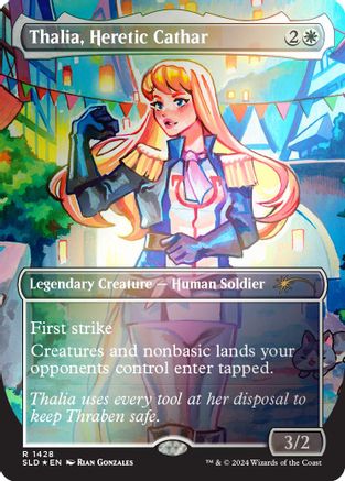 Thalia, Heretic Cathar (Rainbow Foil) [SLD 1428]  Foil