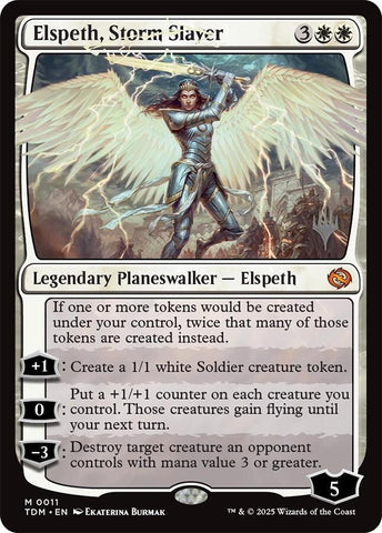 {@R} Elspeth, Storm Slayer [Tarkir: Dragonstorm Promos][TDM 011]