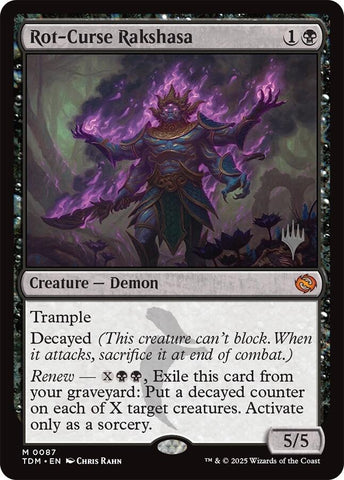 {@R} Rot-Curse Rakshasa [Tarkir: Dragonstorm Promos][TDM 087]