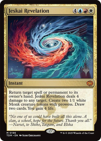 {@R} Jeskai Revelation [Tarkir: Dragonstorm Promos][TDM 196]
