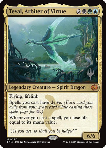 {@R} Teval, Arbiter of Virtue [Tarkir: Dragonstorm Promos][TDM 230]
