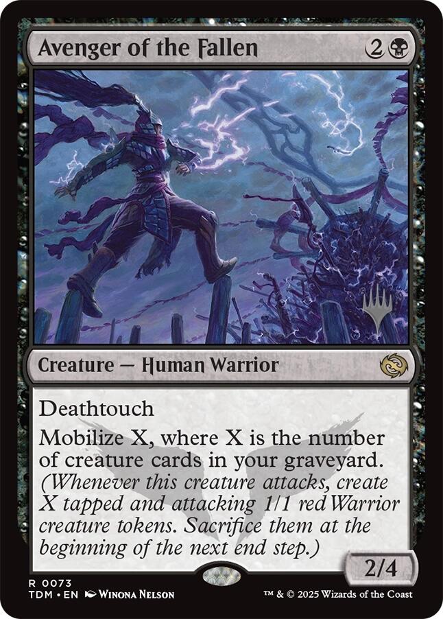{@R} Avenger of the Fallen [Tarkir: Dragonstorm Promos][TDM 073]