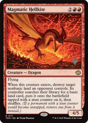 {@R} Magmatic Hellkite [Tarkir: Dragonstorm Promos][TDM 111]