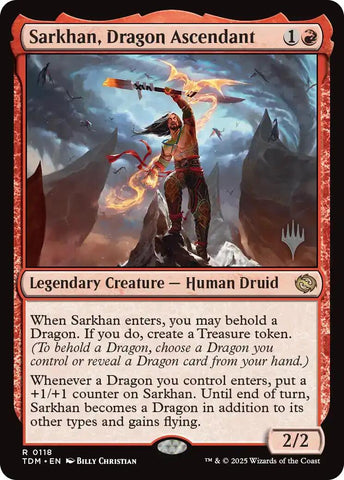 {@R} Sarkhan, Dragon Ascendant [Tarkir: Dragonstorm Promos][TDM 118]