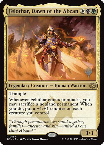 {@R} Felothar, Dawn of the Abzan [Tarkir: Dragonstorm Promos][TDM 184]