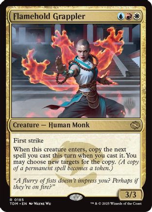 {@R} Flamehold Grappler [Tarkir: Dragonstorm Promos][TDM 185]