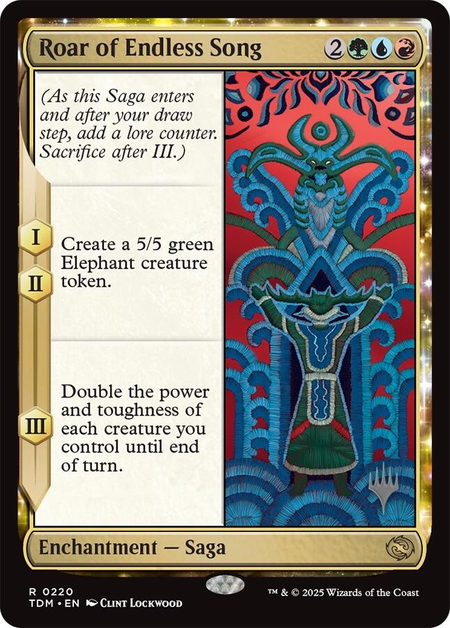 {@R} Roar of Endless Song [Tarkir: Dragonstorm Promos][TDM 220]