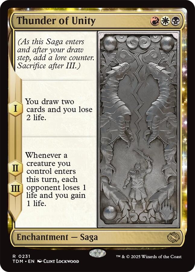 {@R} Thunder of Unity [Tarkir: Dragonstorm Promos][TDM 231]