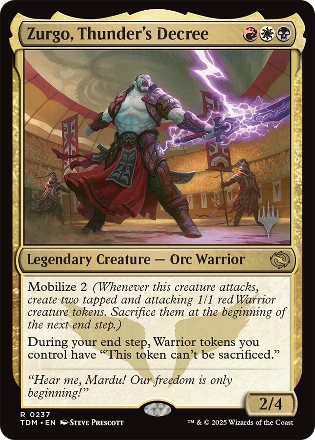 {@R} Zurgo, Thunder's Decree [Tarkir: Dragonstorm Promos][TDM 237]