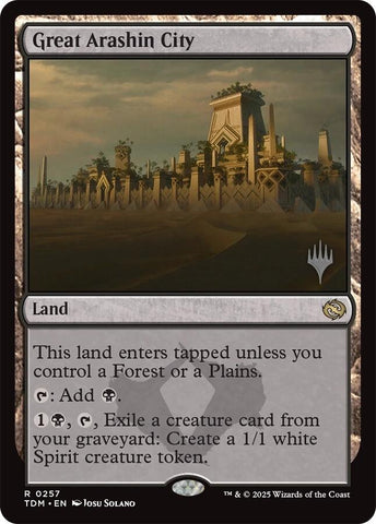 {@R} Great Arashin City [Tarkir: Dragonstorm Promos][TDM 257]