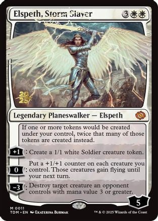 {@R} Elspeth, Storm Slayer [Tarkir: Dragonstorm Prerelease Cards][TDM 011]