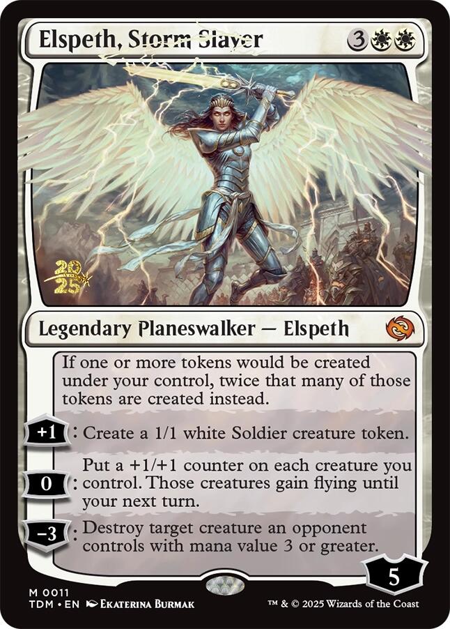 {@R} Elspeth, Storm Slayer [Tarkir: Dragonstorm Prerelease Cards][TDM 011]