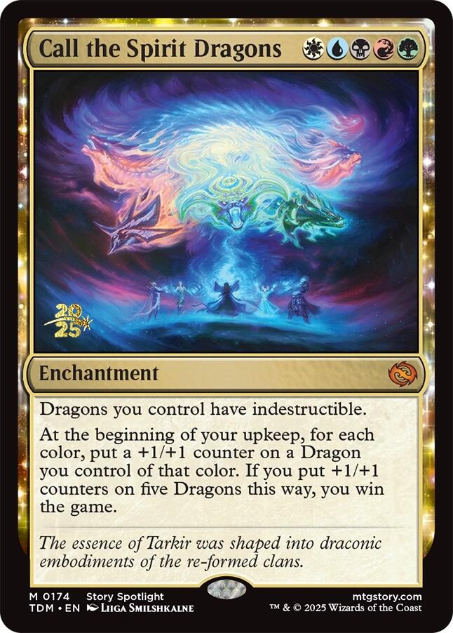 {@R} Call the Spirit Dragons [Tarkir: Dragonstorm Prerelease Cards][TDM 174]