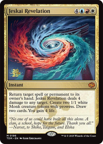 {@R} Jeskai Revelation [Tarkir: Dragonstorm Prerelease Cards][TDM 196]
