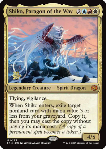 {@R} Shiko, Paragon of the Way [Tarkir: Dragonstorm Prerelease Cards][TDM 223]