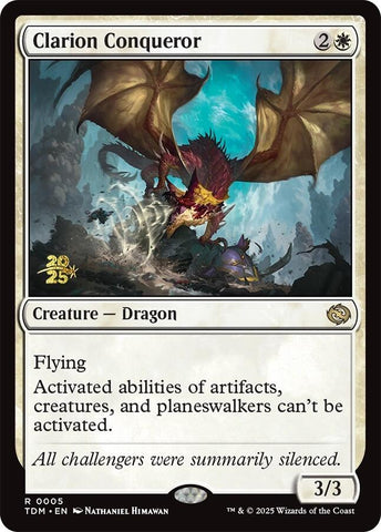 {@R} Clarion Conqueror [Tarkir: Dragonstorm Prerelease Cards][TDM 005]