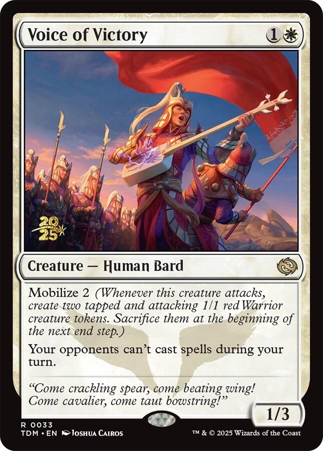 {@R} Voice of Victory [Tarkir: Dragonstorm Prerelease Cards][TDM 033]