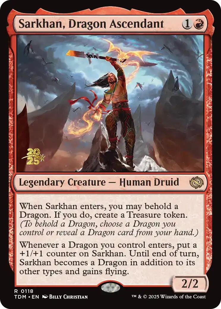 {@R} Sarkhan, Dragon Ascendant [Tarkir: Dragonstorm Prerelease Cards][TDM 118]