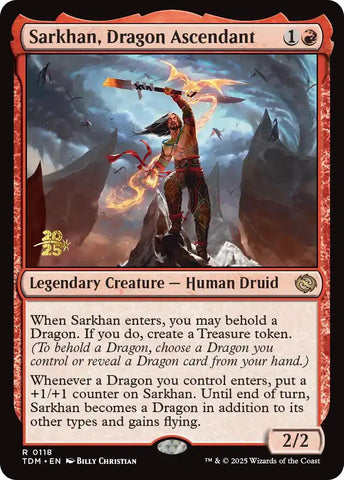 {@R} Sarkhan, Dragon Ascendant [Tarkir: Dragonstorm Prerelease Cards][TDM 118]