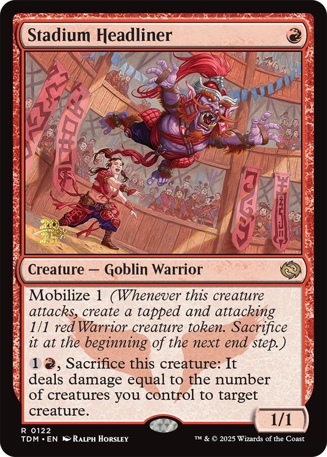 {@R} Stadium Headliner [Tarkir: Dragonstorm Prerelease Cards][TDM 122]