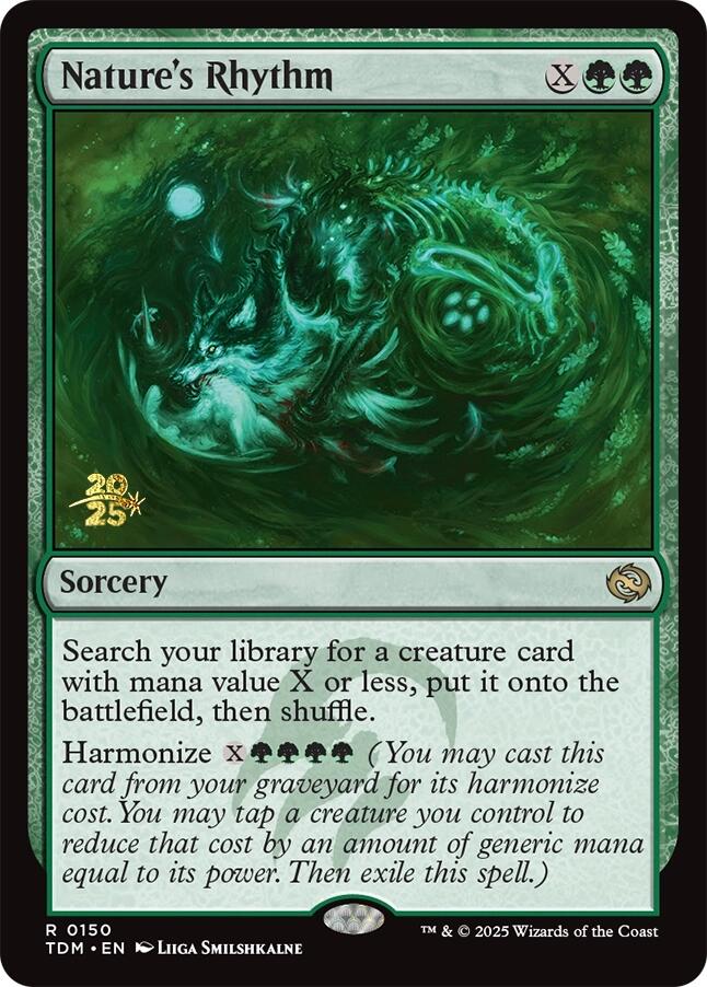 {@R} Nature's Rhythm [Tarkir: Dragonstorm Prerelease Cards][TDM 150]