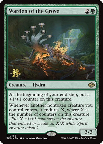 {@R} Warden of the Grove [Tarkir: Dragonstorm Prerelease Cards][TDM 166]