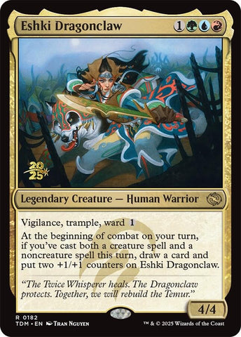 {@R} Eshki Dragonclaw [Tarkir: Dragonstorm Prerelease Cards][TDM 182]