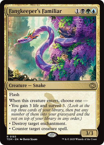 {@R} Fangkeeper's Familiar [Tarkir: Dragonstorm Prerelease Cards][TDM 183]