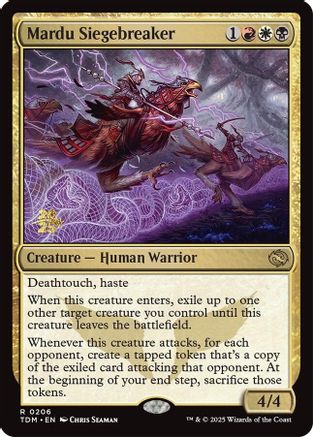 {@R} Mardu Siegebreaker [Tarkir: Dragonstorm Prerelease Cards][TDM 206]
