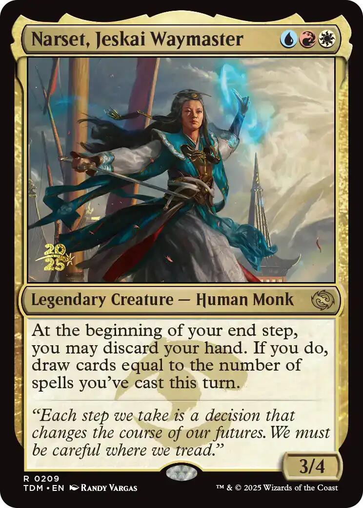 {@R} Narset, Jeskai Waymaster [Tarkir: Dragonstorm Prerelease Cards][TDM 209]