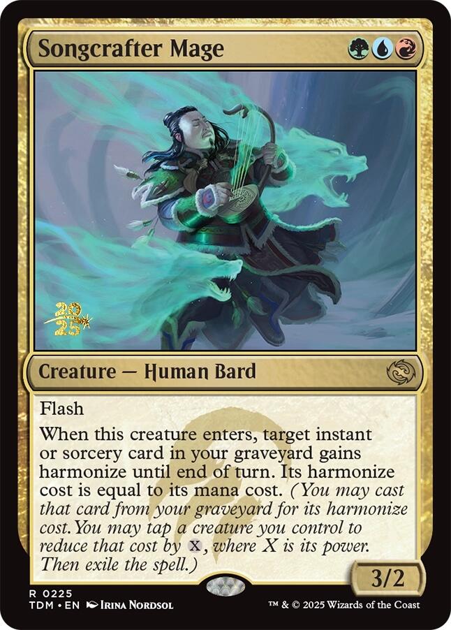 {@R} Songcrafter Mage [Tarkir: Dragonstorm Prerelease Cards][TDM 225]