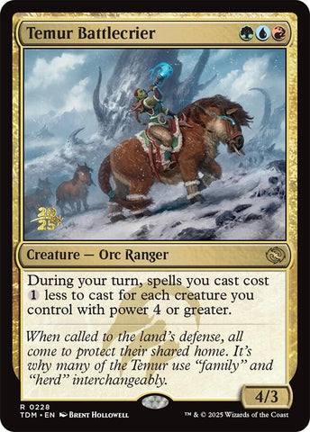 {@R} Temur Battlecrier [Tarkir: Dragonstorm Prerelease Cards][TDM 228]