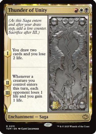 {@R} Thunder of Unity [Tarkir: Dragonstorm Prerelease Cards][TDM 231]