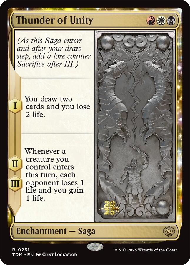 {@R} Thunder of Unity [Tarkir: Dragonstorm Prerelease Cards][TDM 231]