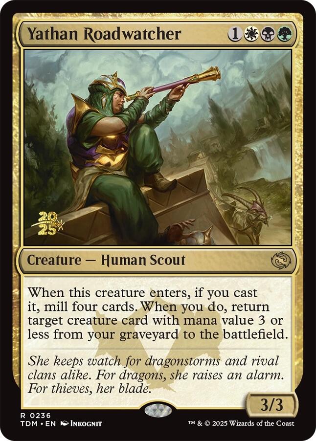 {@R} Yathan Roadwatcher [Tarkir: Dragonstorm Prerelease Cards][TDM 236]