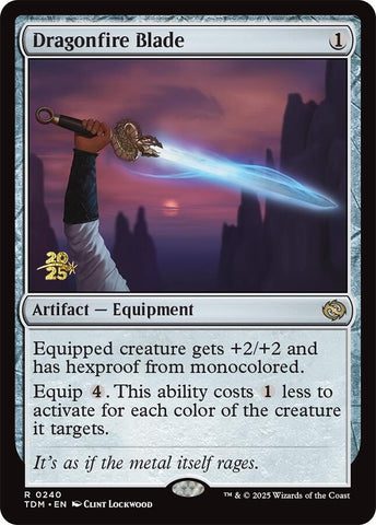 {@R} Dragonfire Blade [Tarkir: Dragonstorm Prerelease Cards][TDM 240]
